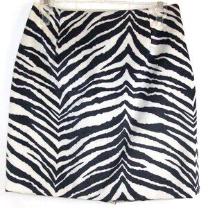 Vintage Zebra Print Mini Skirt Focus 2000 Sport Charles Glueck Black & White Sz8